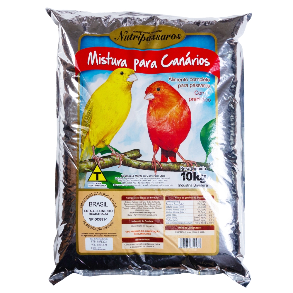Mistura para Pássaros Coleirinho e Papa-capim Nutripássaros 10 kg