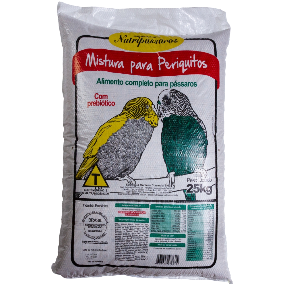 Mistura para Pássaros Coleirinho e Papa-capim Nutripássaros 10 kg